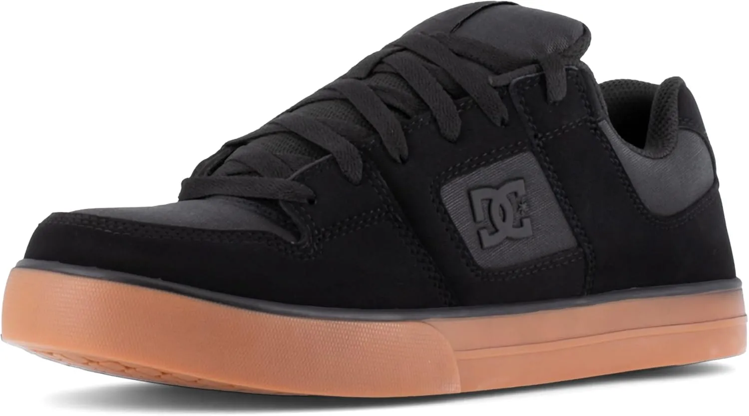 DC Men's Pure Work Black and Gum Composite Toe Boots Construction Shoe