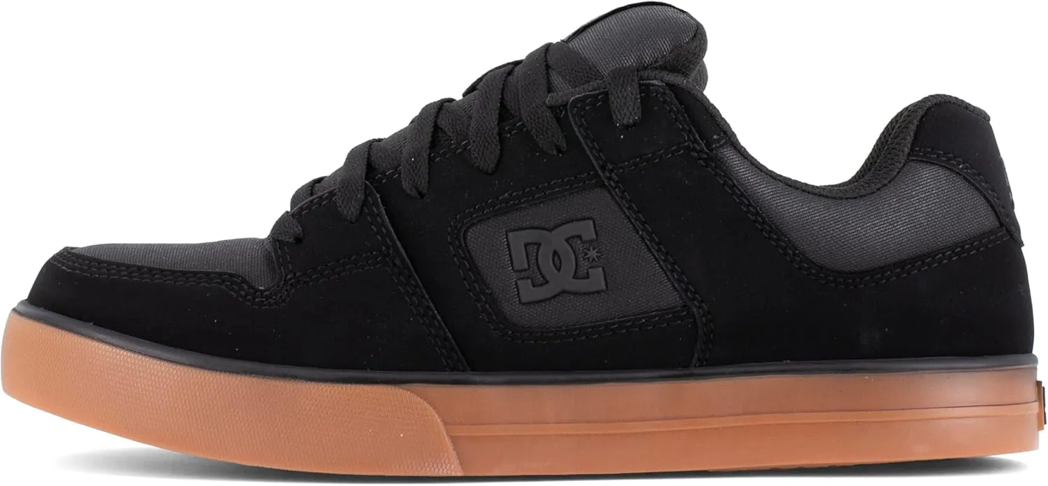 DC Men's Pure Work Black and Gum Composite Toe Boots Construction Shoe