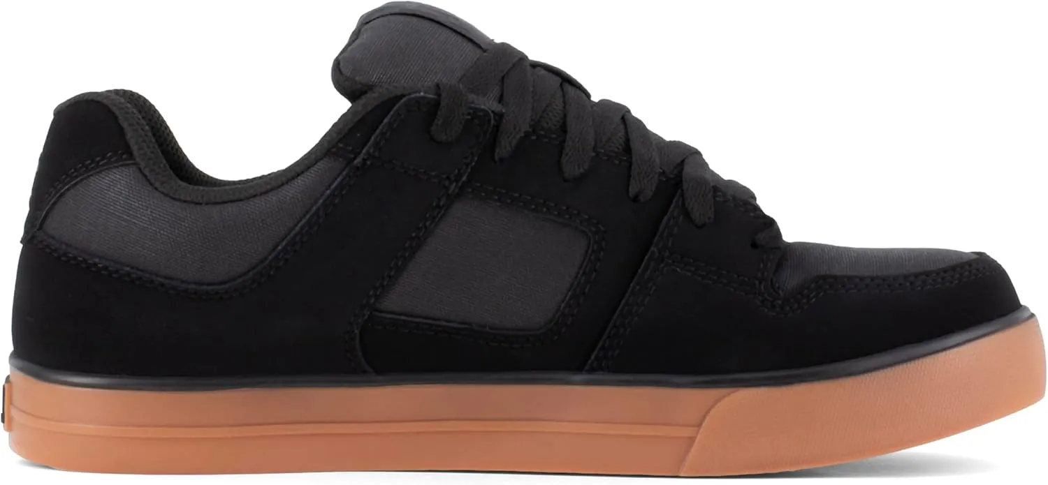 DC Men's Pure Work Black and Gum Composite Toe Boots Construction Shoe