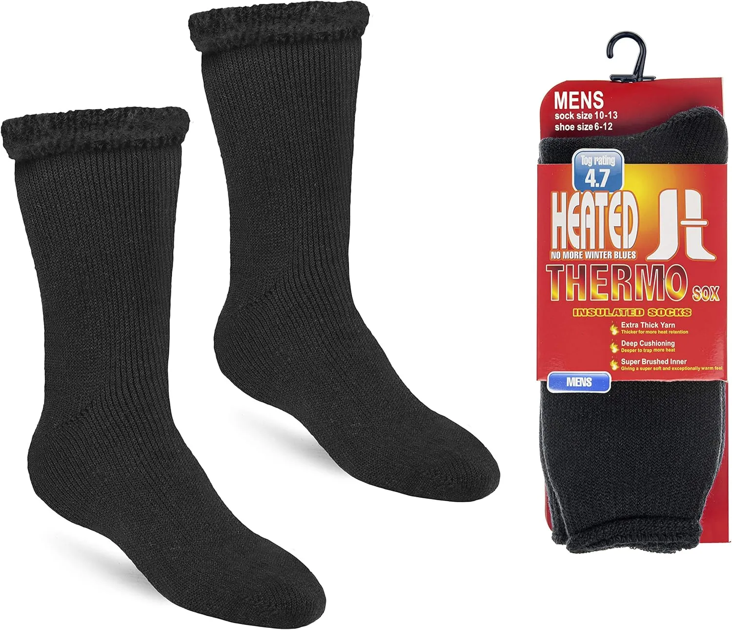 Debra Weitzner Warm Thermal Socks for Men and Women Extreme Cold Weather Winter Wear Insulated Heavy Boot Socks 2 Pairs