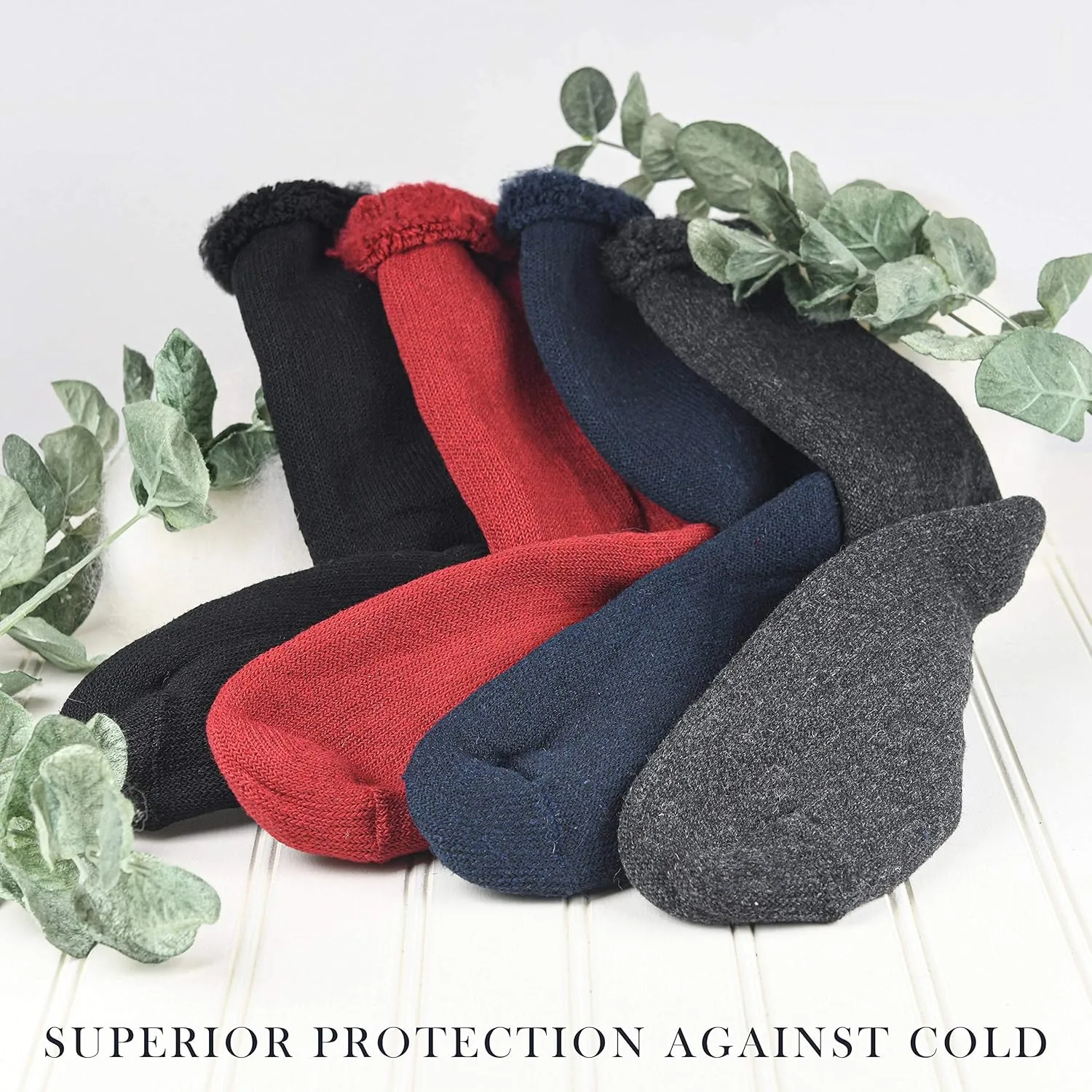 Debra Weitzner Warm Thermal Socks for Men and Women Extreme Cold Weather Winter Wear Insulated Heavy Boot Socks 2 Pairs
