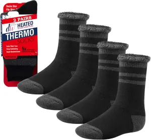 Debra Weitzner Warm Thermal Socks for Men and Women Extreme Cold Weather Winter Wear Insulated Heavy Boot Socks 2 Pairs