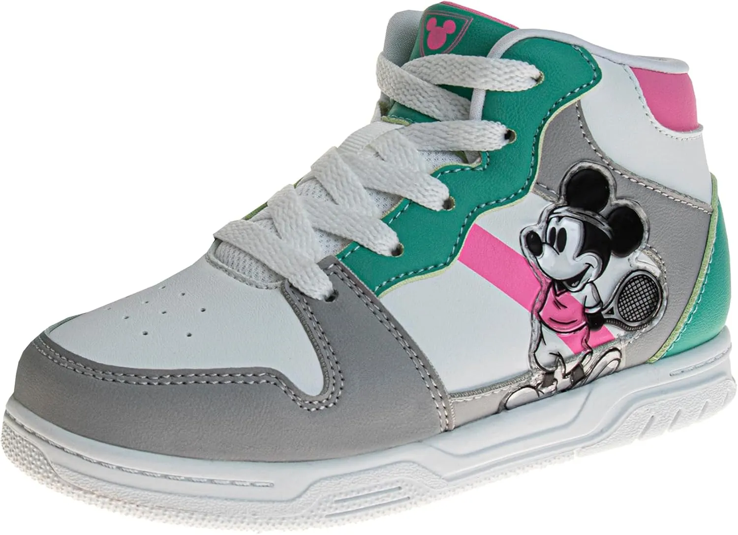 Disney Minnie Mouse High Top Sneakers for Girls - Kids Sneaker Ankle Hightops Lightweight Athletic Breathable Casual Shoes (Size Little Kid - Big Kid)