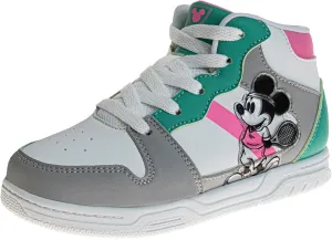 Disney Minnie Mouse High Top Sneakers for Girls - Kids Sneaker Ankle Hightops Lightweight Athletic Breathable Casual Shoes (Size Little Kid - Big Kid)