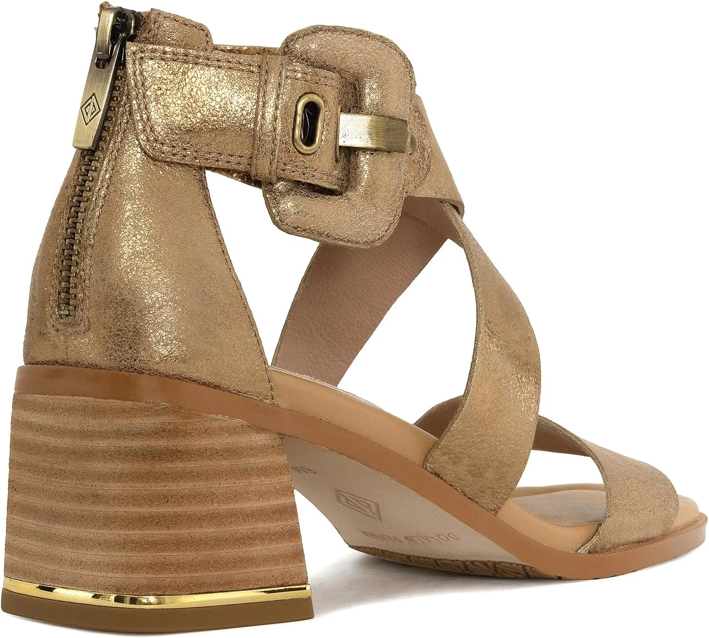 Donald Pliner Women's Helen Strap Sandals, 2,25" Block Heels Women's Summer Sandals, Open-Toe Sandals for All-Day Wear