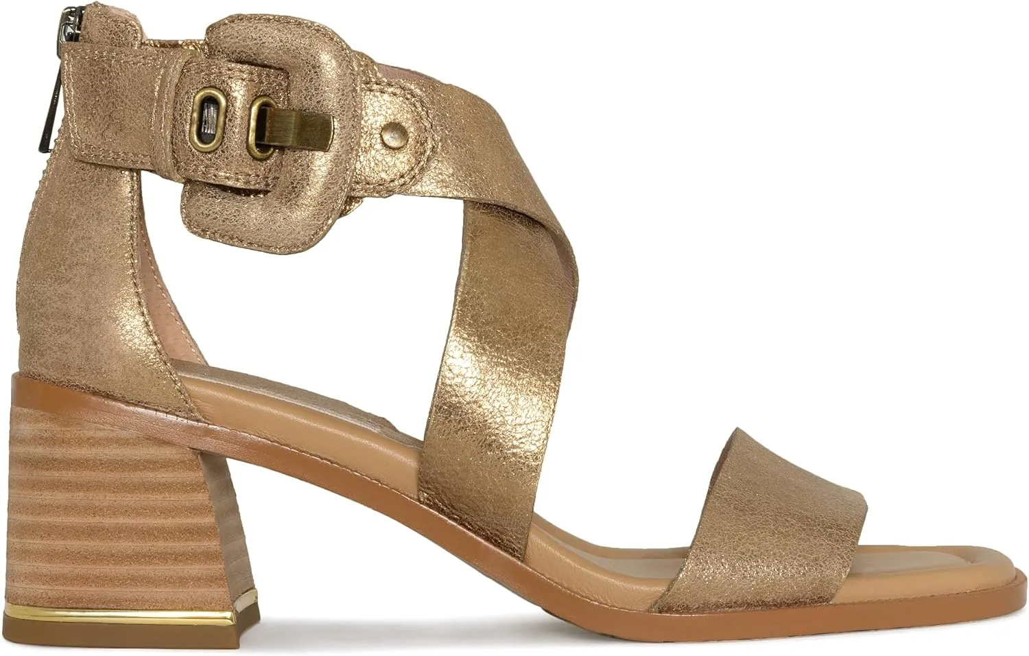 Donald Pliner Women's Helen Strap Sandals, 2,25" Block Heels Women's Summer Sandals, Open-Toe Sandals for All-Day Wear