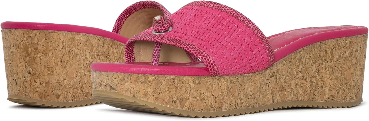 Donald Pliner Women’s SILLI Wedge Sandal – 2.5” Heel, Comfortable Sandals for Women, Heeled Summer Sandals, Open Toe Shoes for Women, Slip-On Sandals