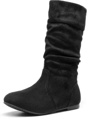 DREAM PAIRS Girl's Faux Fur Lined Knee High Winter Riding Boots(Toddler/Little Kid/Big Kid)