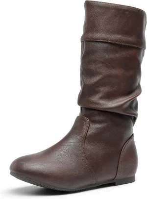 DREAM PAIRS Girl's Faux Fur Lined Knee High Winter Riding Boots(Toddler/Little Kid/Big Kid)