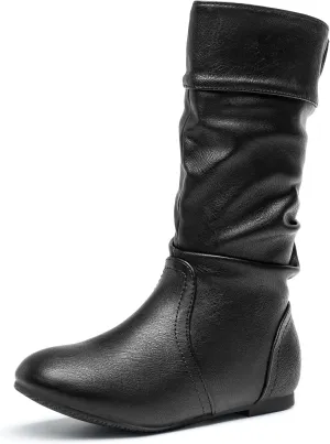 DREAM PAIRS Girl's Faux Fur Lined Knee High Winter Riding Boots(Toddler/Little Kid/Big Kid)