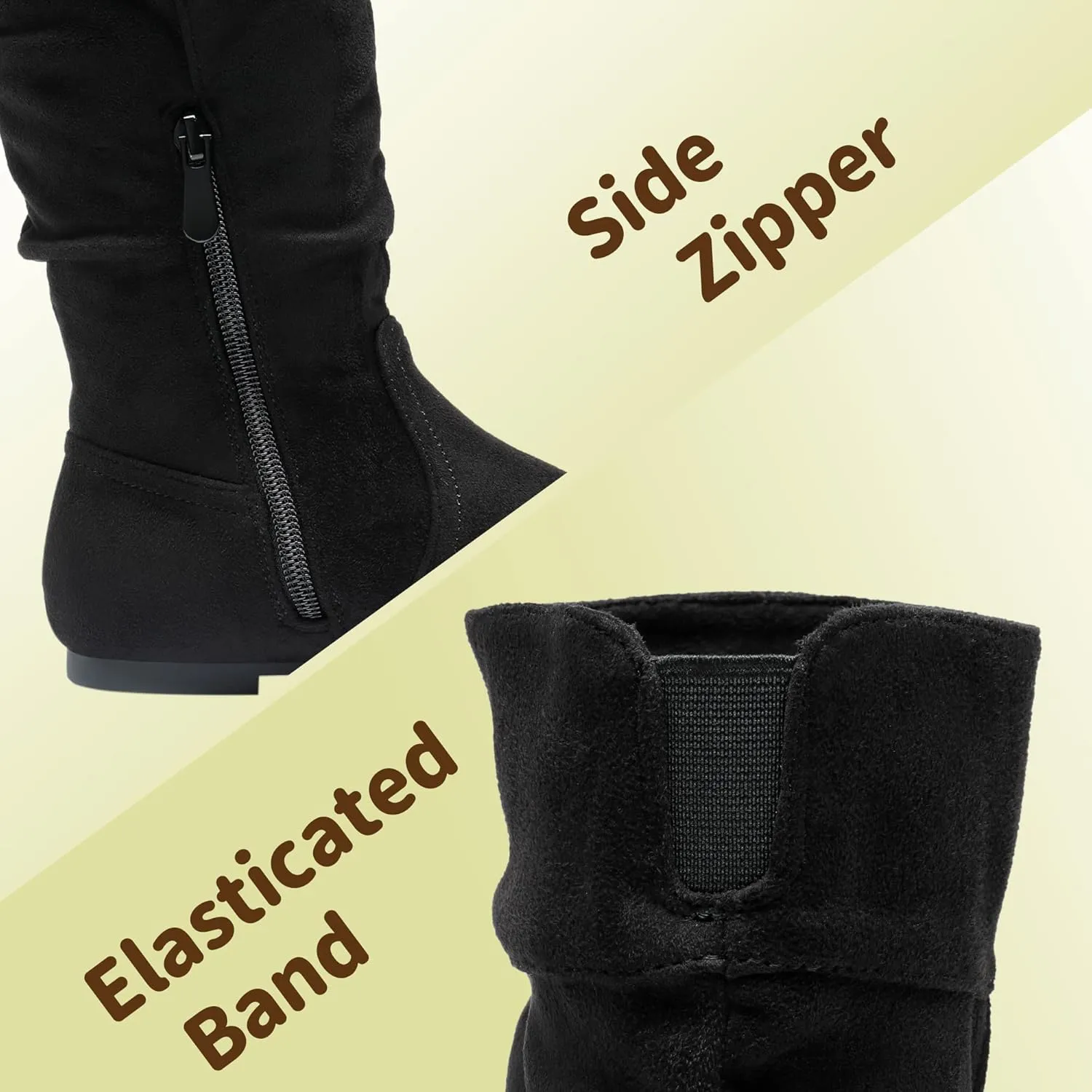 DREAM PAIRS Girl's Faux Fur Lined Knee High Winter Riding Boots(Toddler/Little Kid/Big Kid)