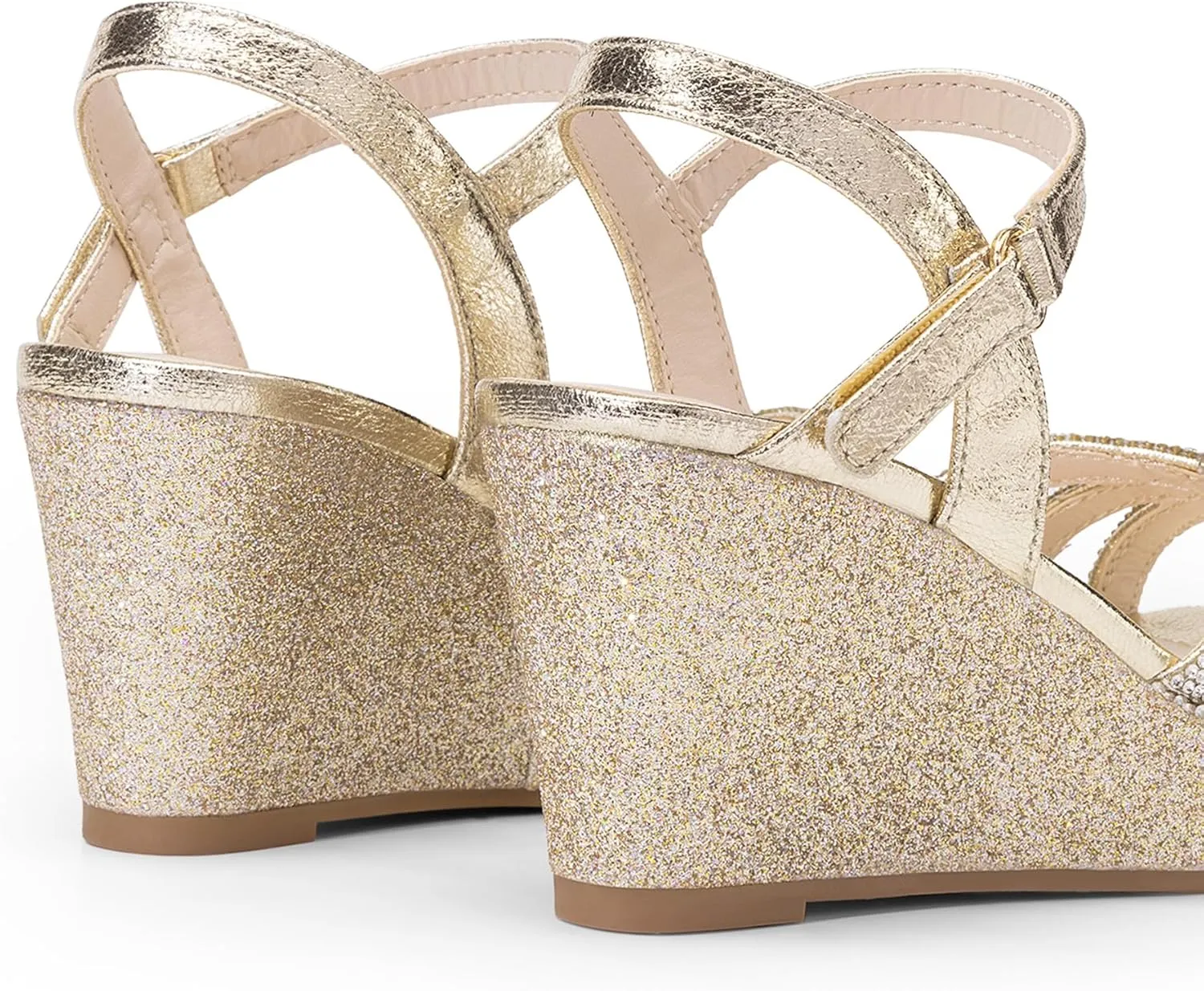 DREAM PAIRS Girls Wedge Sandals Flatform Open Toe Summer Platform Sandals Flower Wedding Party for Little Kid/Big Kid