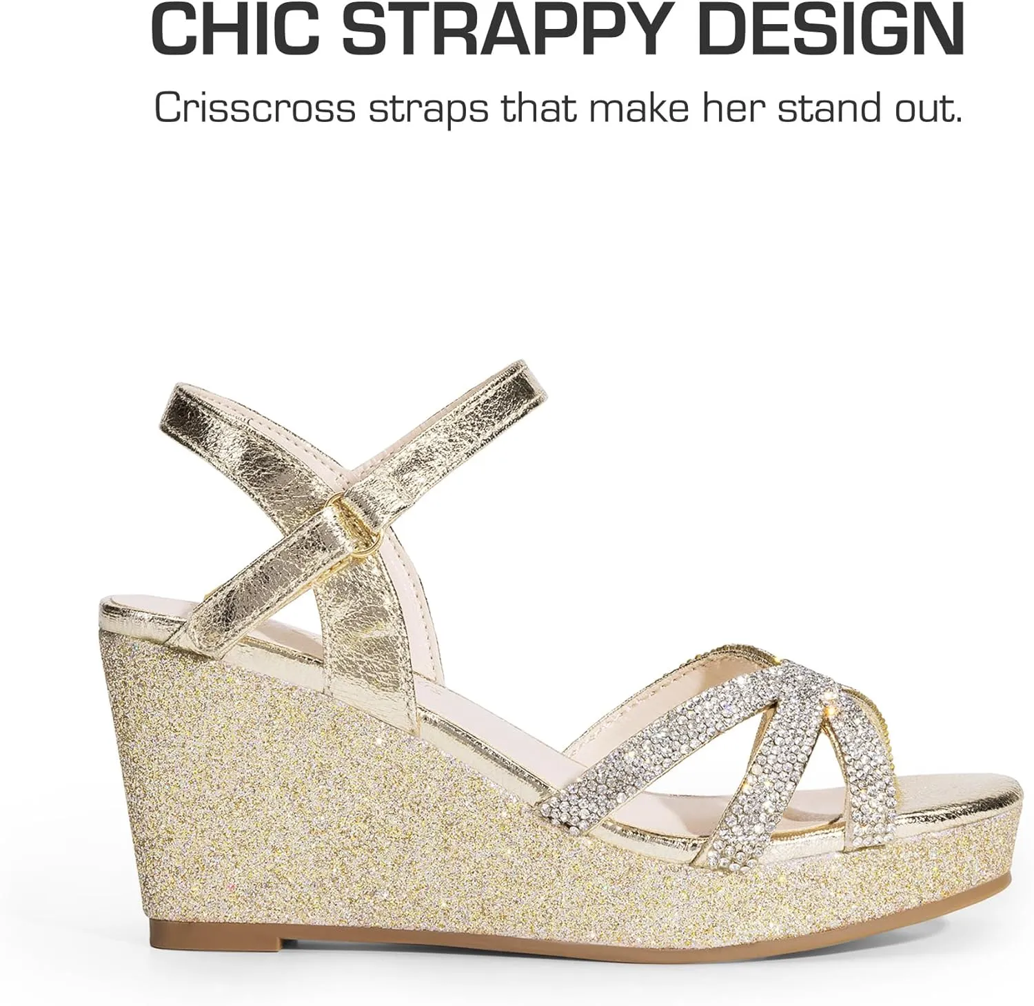 DREAM PAIRS Girls Wedge Sandals Flatform Open Toe Summer Platform Sandals Flower Wedding Party for Little Kid/Big Kid