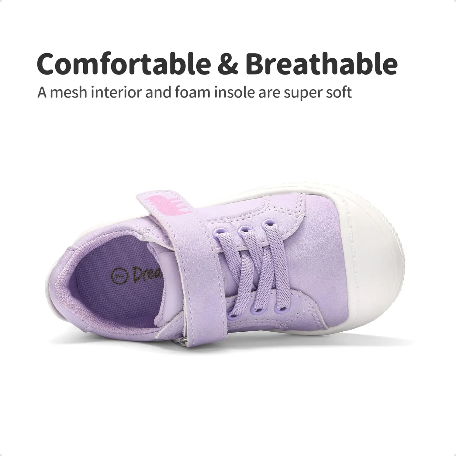 DREAM PAIRS Toddler Boys Girls Sneakers Casual Lightweight Kids Storybook Walking Skate Shoes