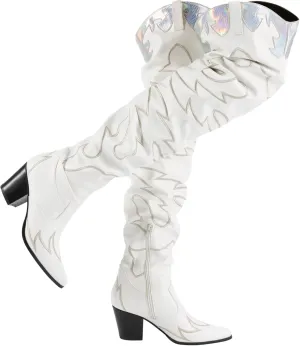 DREAM PAIRS Western Cowboy Boots Over The Knee Western Cowgirl Boots Women Thigh High Boots