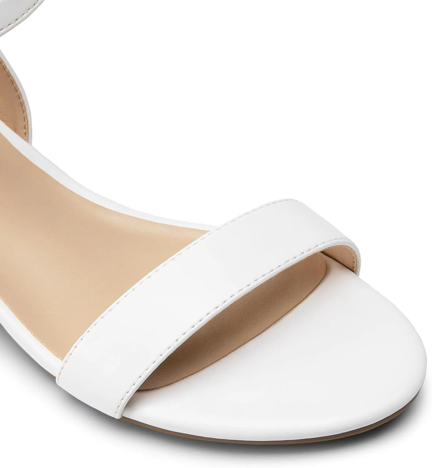 DREAM PAIRS Women Black White Nude Clear Sandals Low Heel Dressy Sandals Ankle Strap Open Toe Chunky Block Heeled Summer Classic Comfortable Flat Shoes
