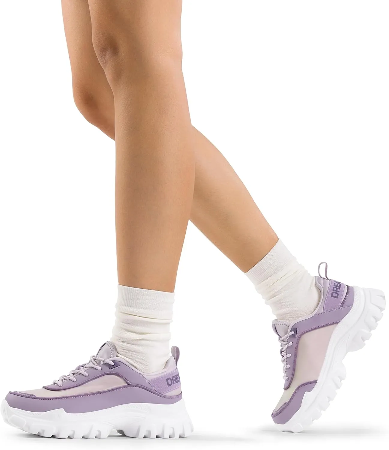 DREAM PAIRS Women Platform Chunky Fashion Sneakers Walking Lace-Up Comfortable Sport Stylish Lightweight Classic Casual Work Tennis Shoes