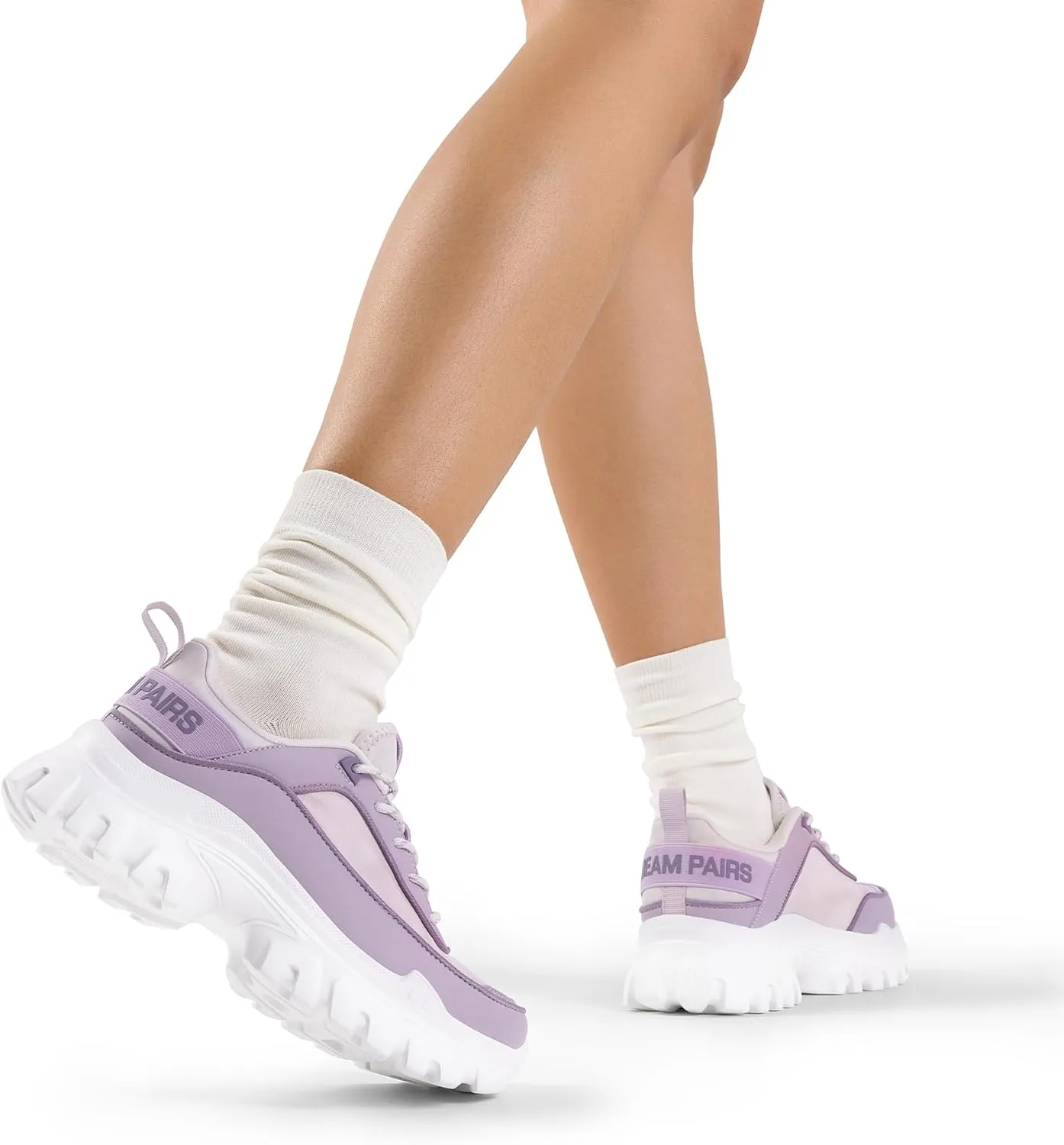 DREAM PAIRS Women Platform Chunky Fashion Sneakers Walking Lace-Up Comfortable Sport Stylish Lightweight Classic Casual Work Tennis Shoes