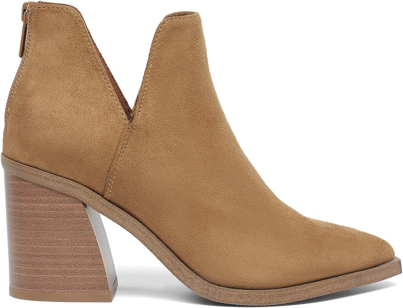 DREAM PAIRS Women's Ankle Boots Chunky Heel Pointed Toe Short Booties Shoes