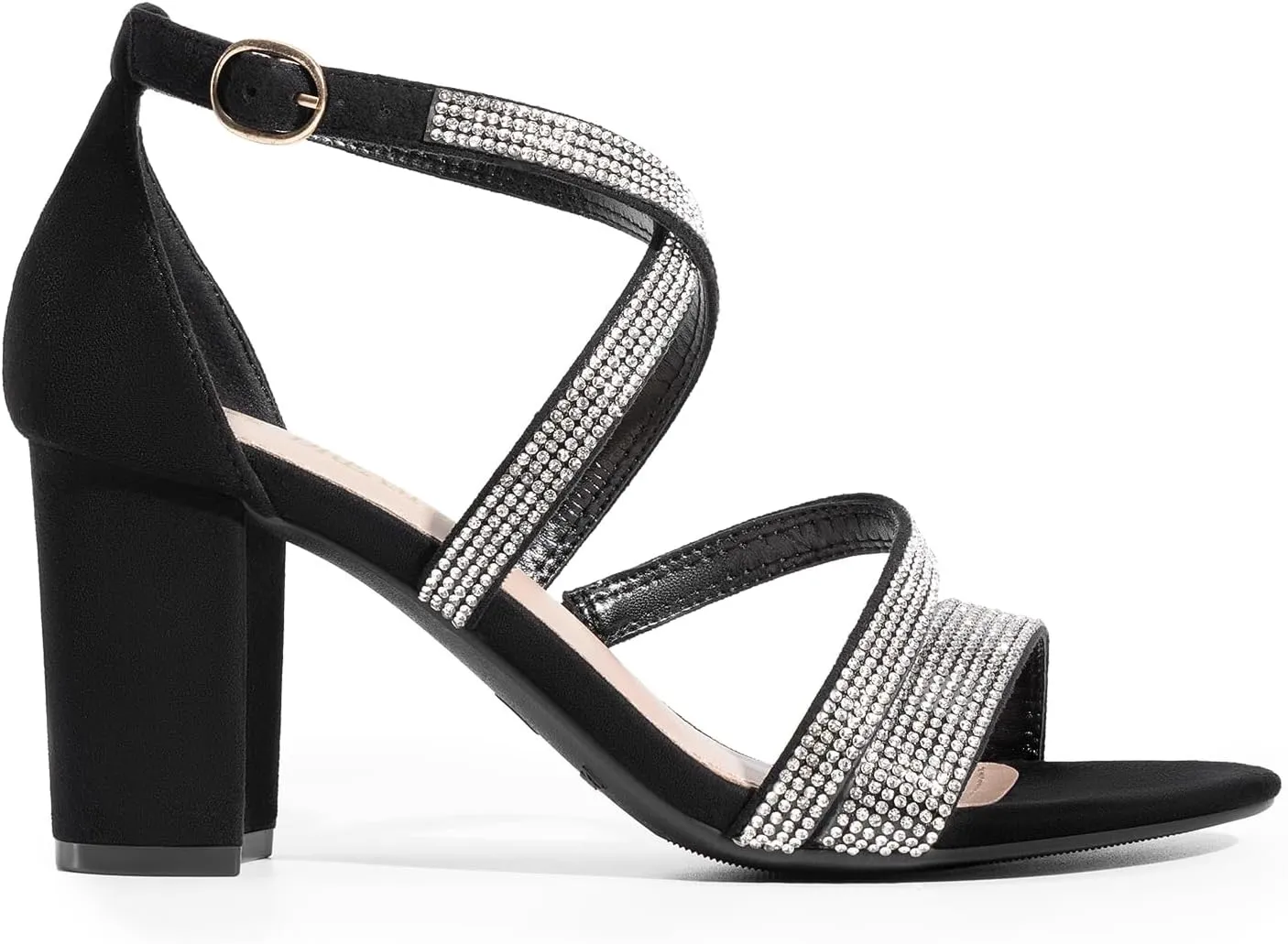 DREAM PAIRS Women’s Ankle Strap Dress Pump Low Chunky Heel Sandals
