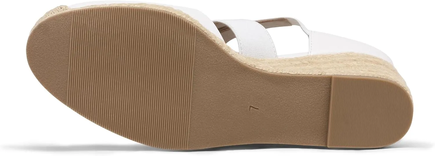 DREAM PAIRS Womens Close Toe Espadrilles Platform Slip on Elastic Criss Cross Straps Dressy Wedges Sandals