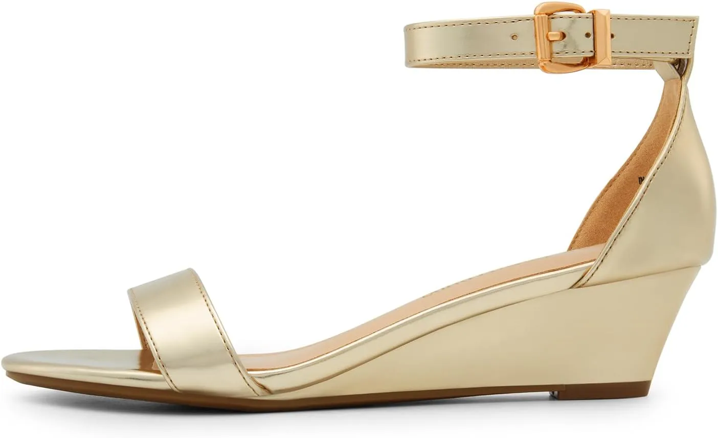 DREAM PAIRS Women's Ingrid Ankle Strap Low Wedge Sandal