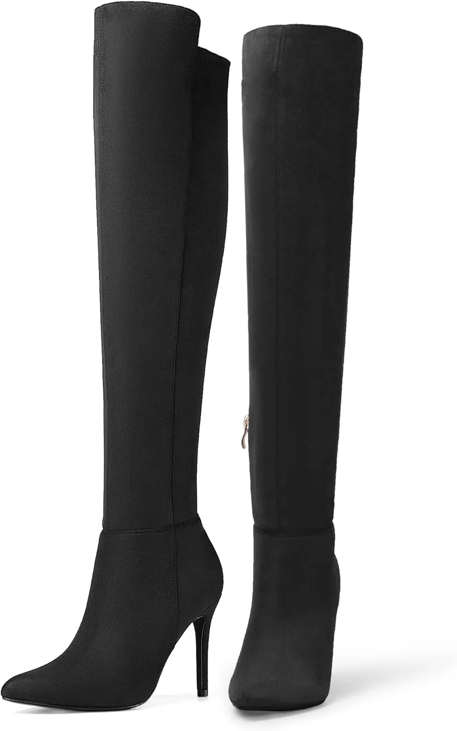 DREAM PAIRS Women's Over The Knee Thigh High Boots Long Stretch Pointed Toe Stiletto High Heels Fall Sexy Boots
