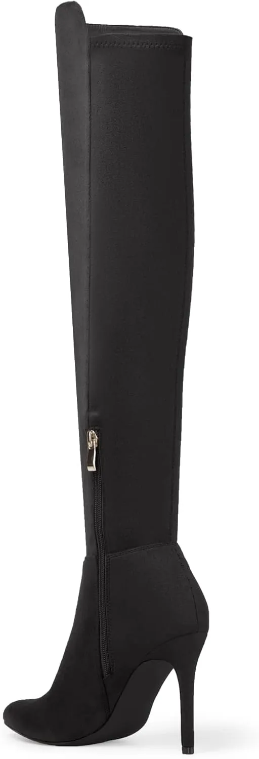 DREAM PAIRS Women's Over The Knee Thigh High Boots Long Stretch Pointed Toe Stiletto High Heels Fall Sexy Boots
