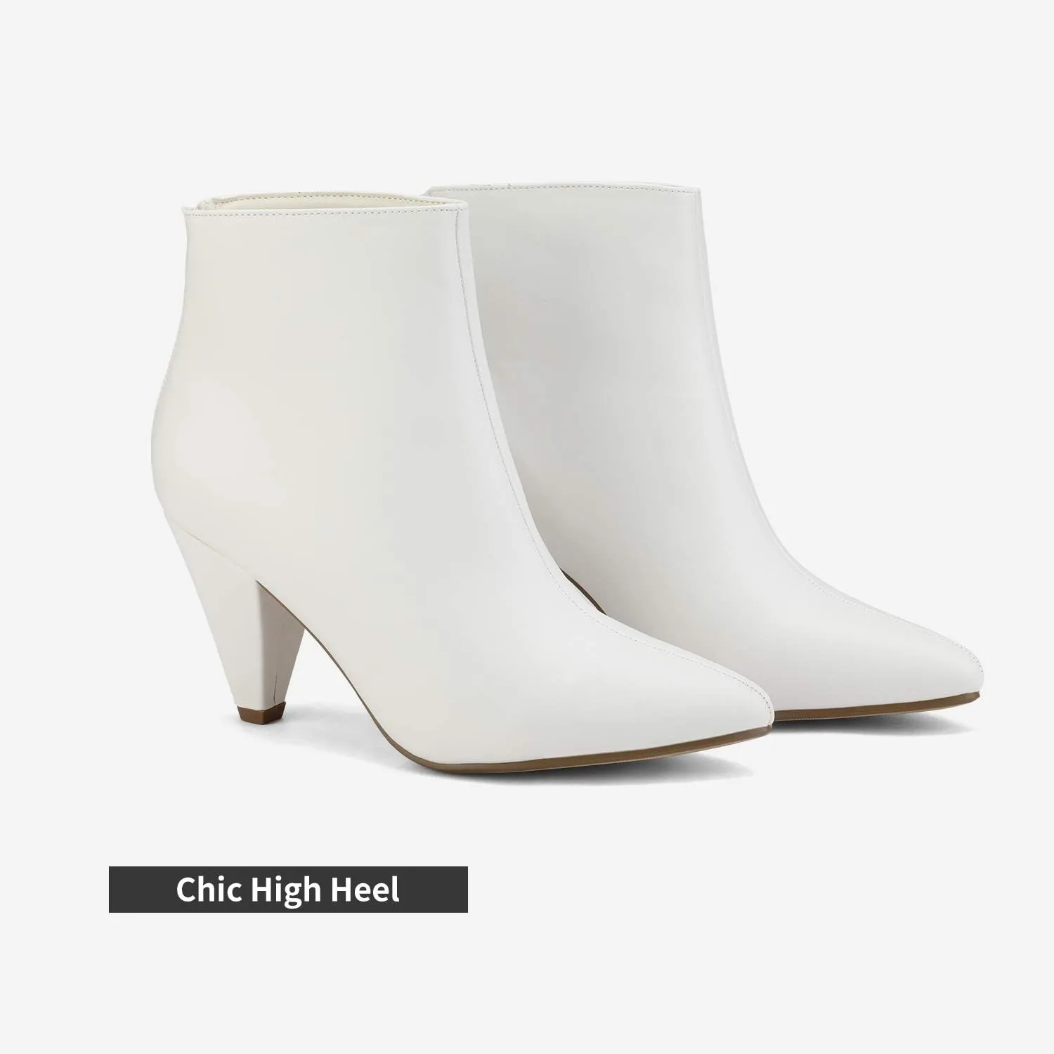 DREAM PAIRS Women's Pointed Toe Ankle Boots High Heel Booties Fashion Zipper Dress Boots