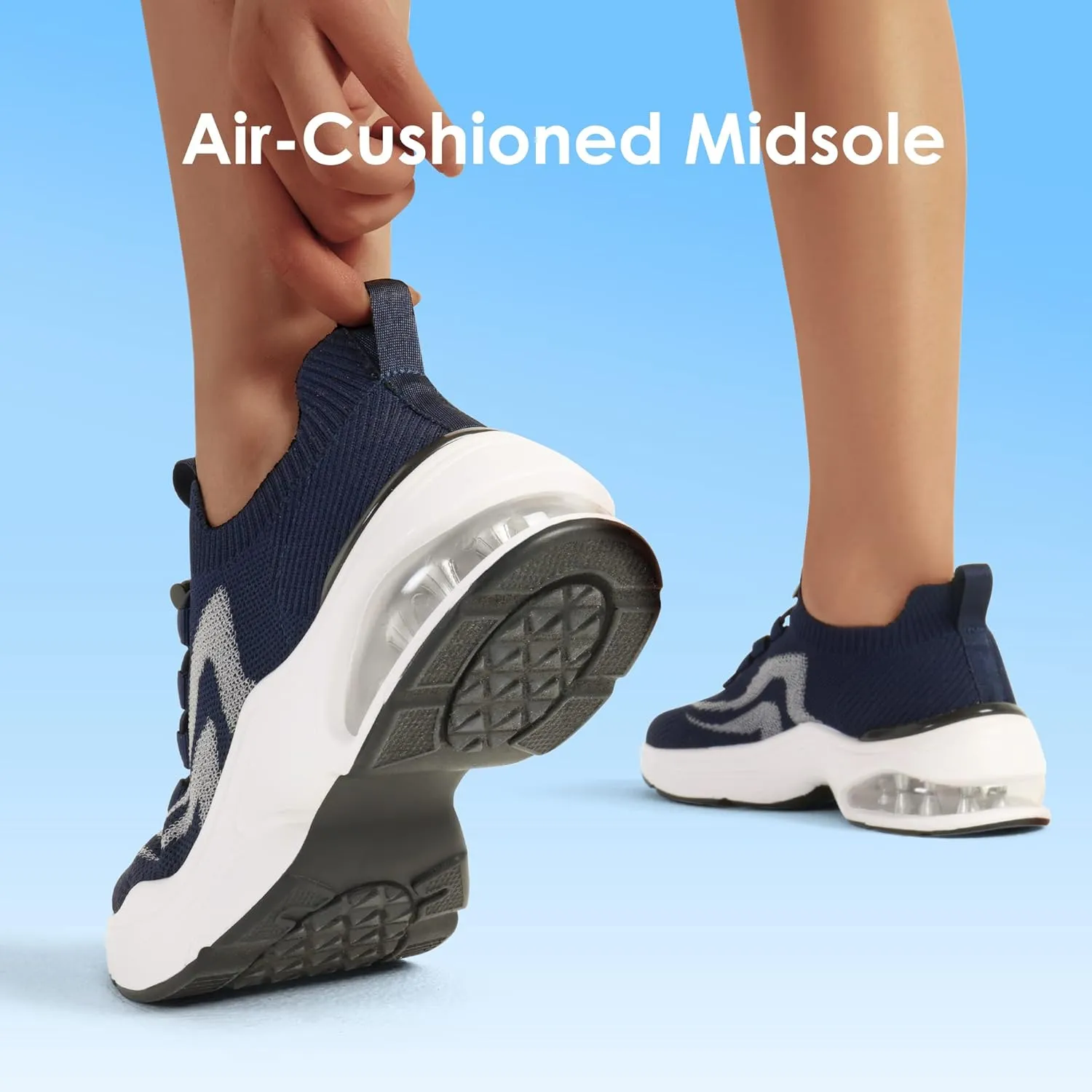 DREAM PAIRS Women's Slip On Walking Sneakers, Air Cushion Tennis Shoes, Slip Resistant Athletic Footwear for Nurse, Casual, Gym Workout