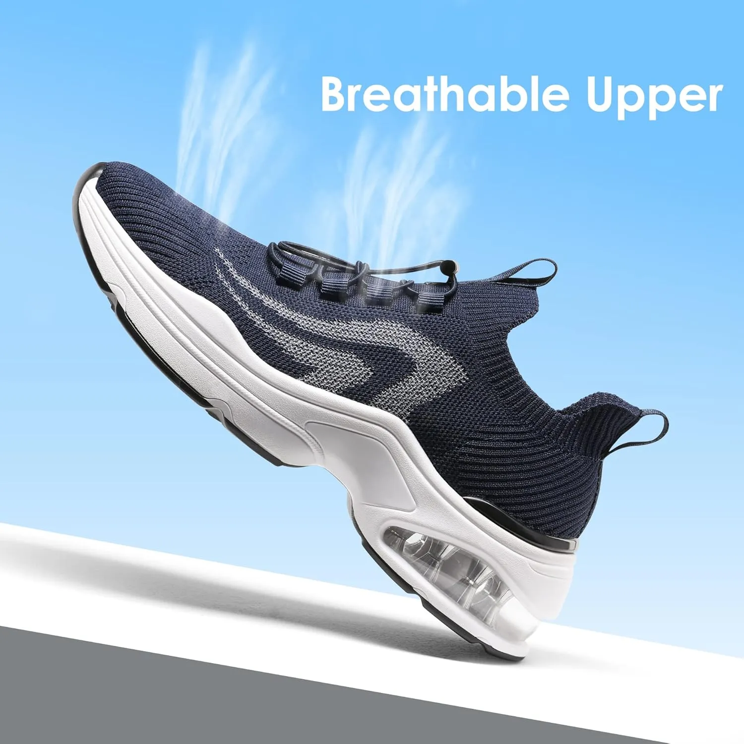 DREAM PAIRS Women's Slip On Walking Sneakers, Air Cushion Tennis Shoes, Slip Resistant Athletic Footwear for Nurse, Casual, Gym Workout