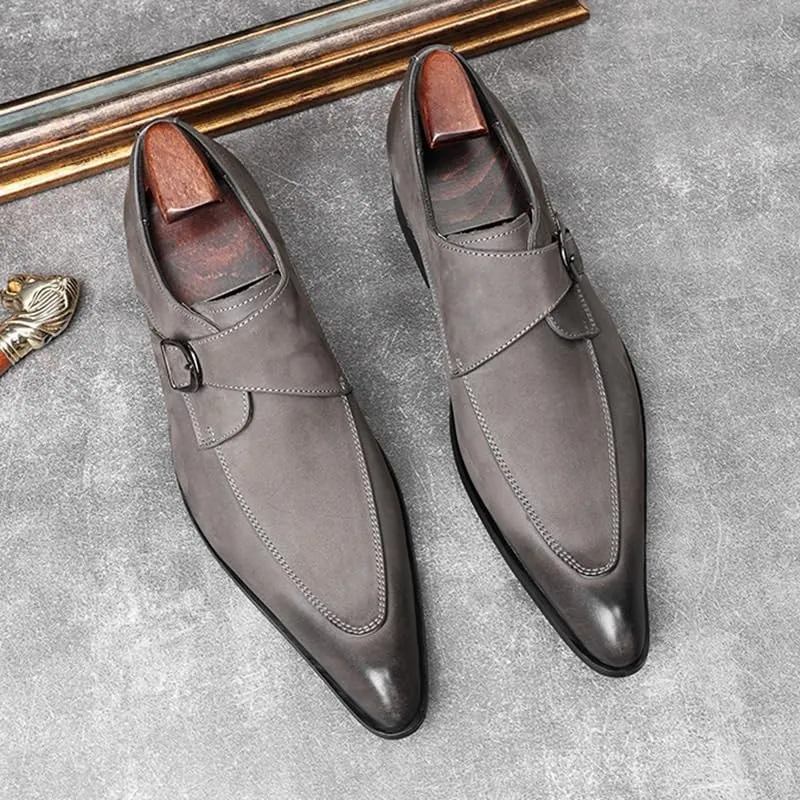 Dress for Men Slip On Suede Men Dress Shoes Cowhide Leather New British Trend Designer Handmade Business Social Loafers