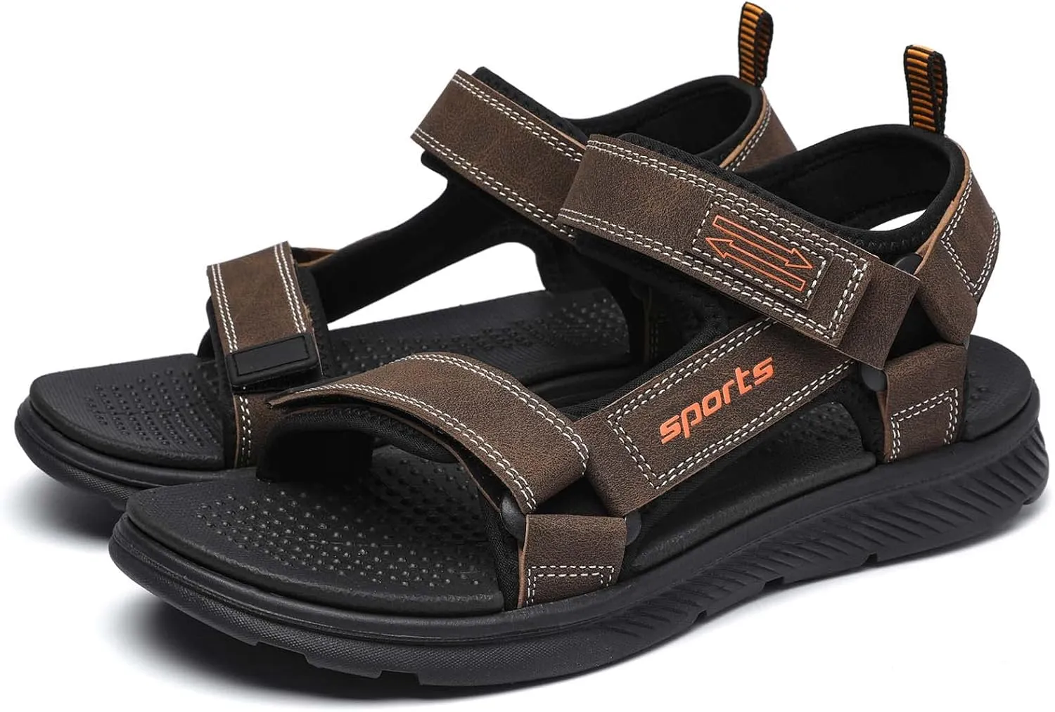 Eliogn Men's Sports Sandals Arch Support Open Toe Trail Outdoor Hiking Sandals Beach Sandals Summer Water Shoes