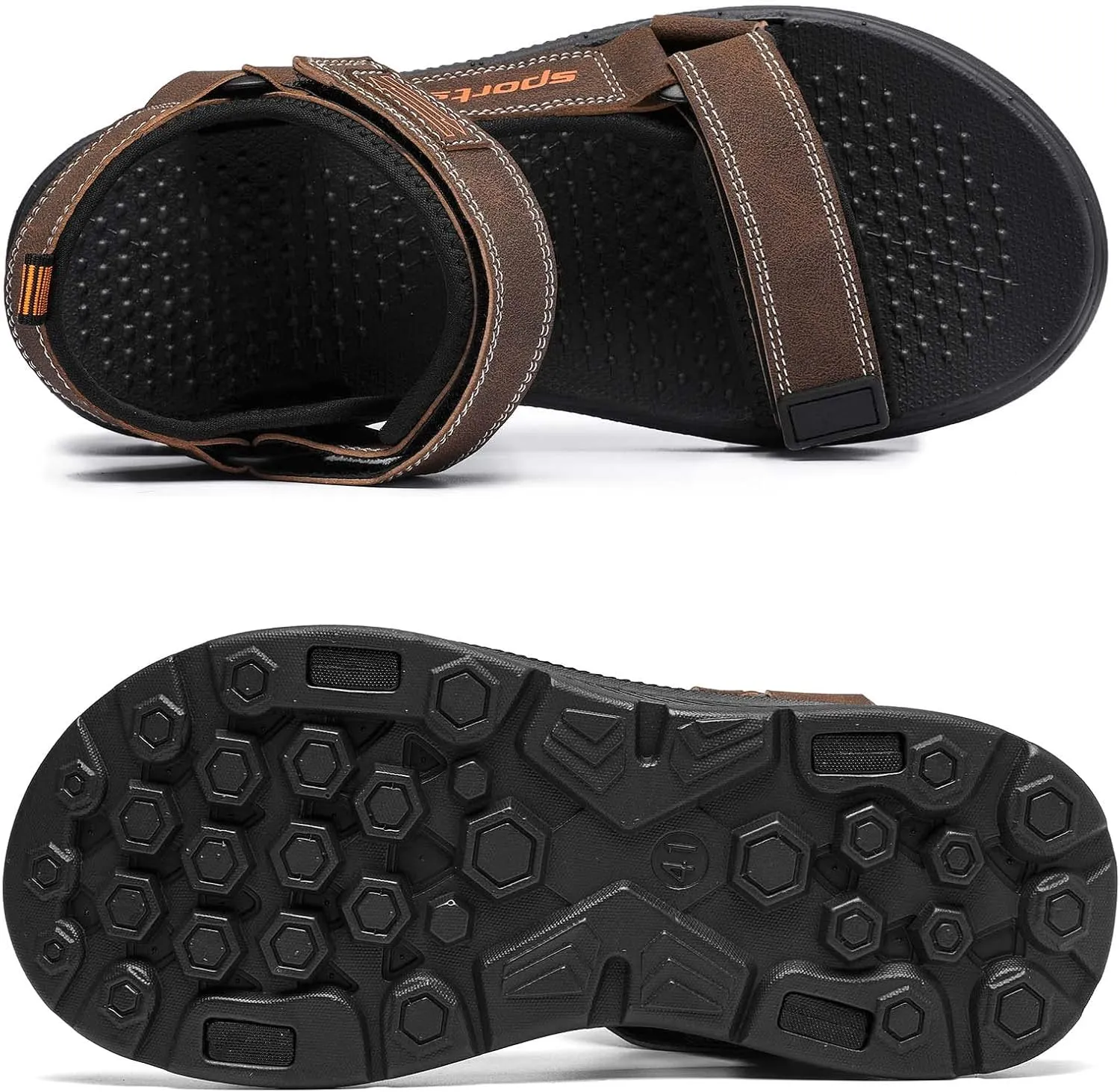 Eliogn Men's Sports Sandals Arch Support Open Toe Trail Outdoor Hiking Sandals Beach Sandals Summer Water Shoes