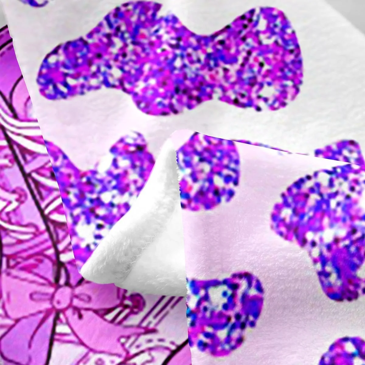 Erosebridal Cowgirl Throw Blanket Throw 50x60 Inch for Bedroom Living Room Sofa,Cow Pattern Hat Fleece Blanket,Western Cowboy Flannel Blankets,Purple Stars Boots Bed Blankets