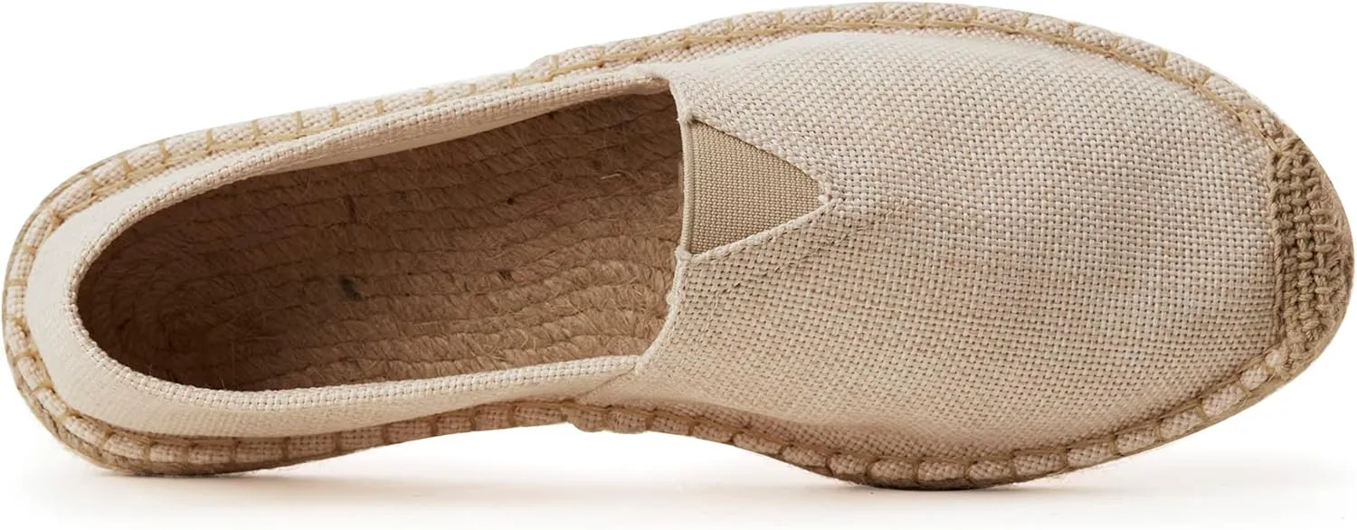 Espadrilles for Men with Flat Slip-on Fashion Casual Classic Canvas