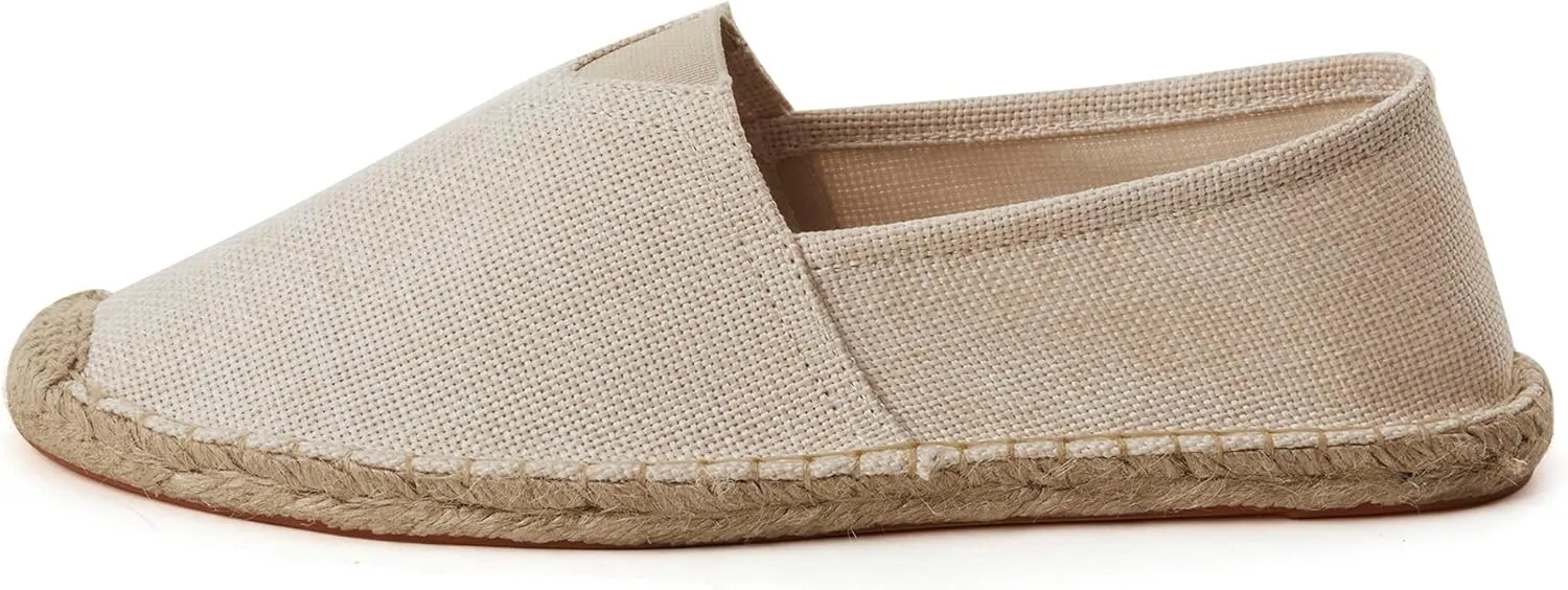 Espadrilles for Men with Flat Slip-on Fashion Casual Classic Canvas