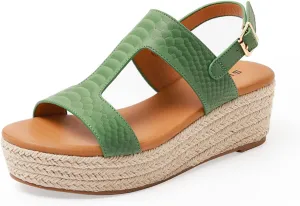 Espadrilles Wedges for Women Wedge Heels Sandals Buckle Ankle Strap Open Toe Chunky Platform Sandals Dressy Casual Low Heel Espadrilles