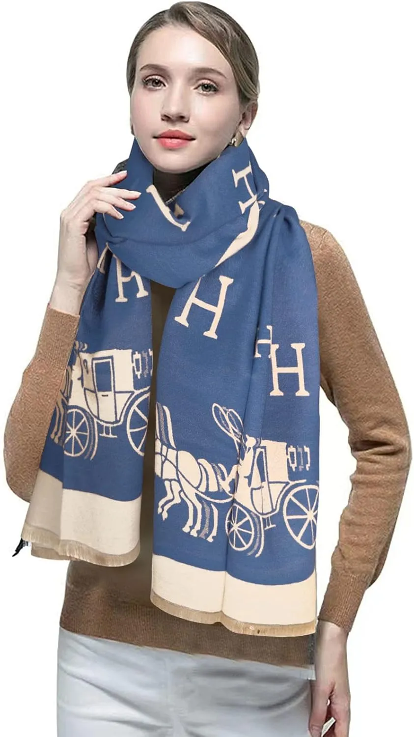 EXTREE Scarfs for Women Pashmina Silky Shawl Wrap for Evening Dressing Blanket Open Front Poncho Cape