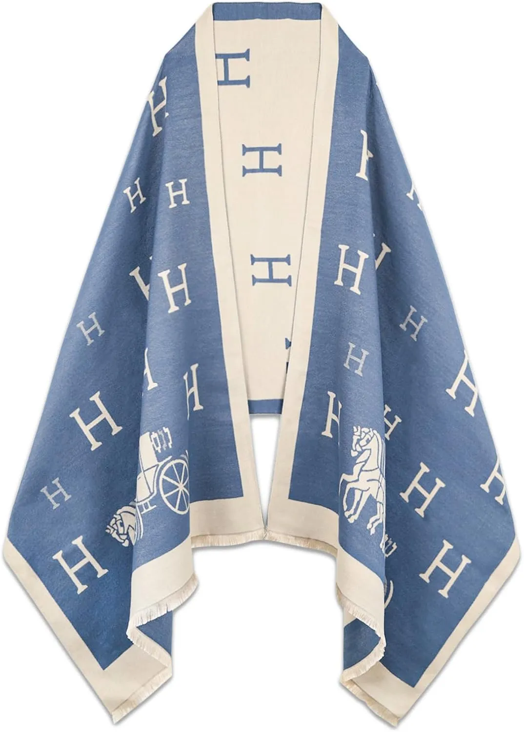 EXTREE Scarfs for Women Pashmina Silky Shawl Wrap for Evening Dressing Blanket Open Front Poncho Cape