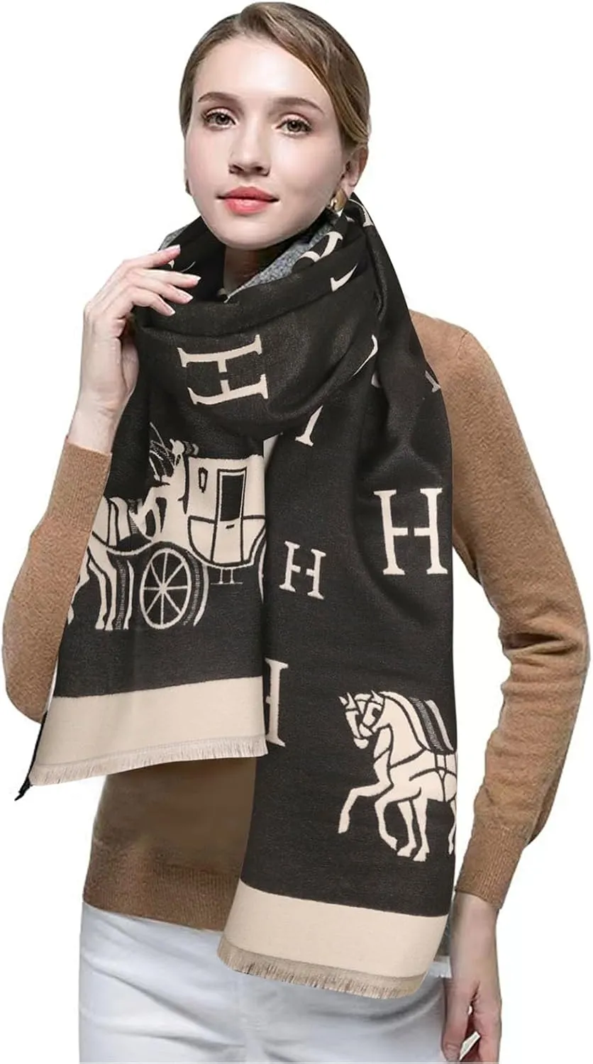 EXTREE Scarfs for Women Pashmina Silky Shawl Wrap for Evening Dressing Blanket Open Front Poncho Cape