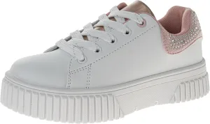 Fashion Sneakers for Girls - Kids Lace-Up Shoes Casual Athletic Sneakers (Sizes 11-13 Little Kid / 1-5 Big Kid)