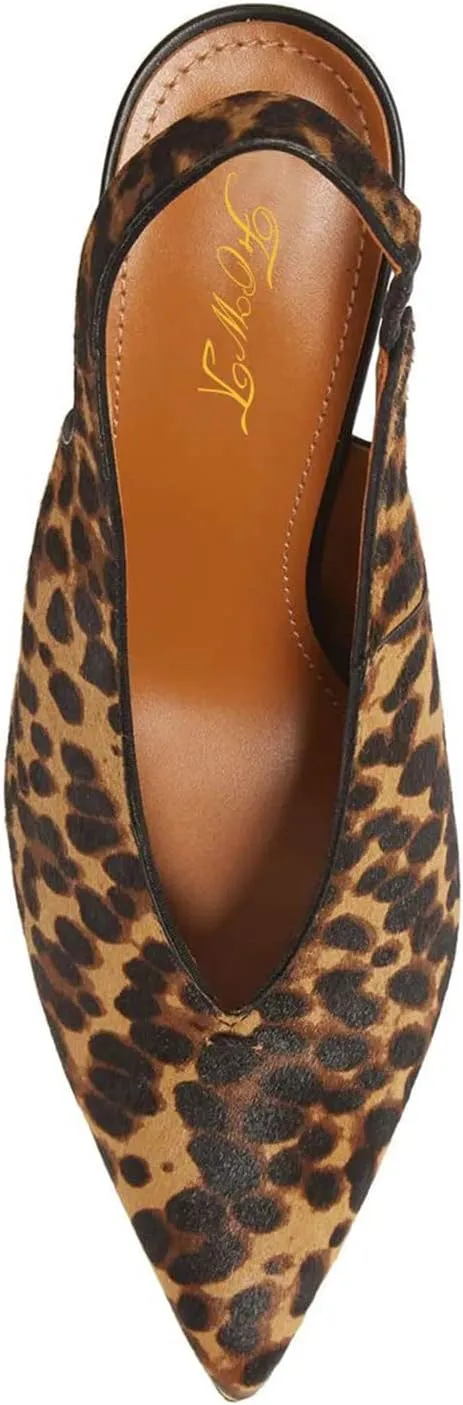 Fashion V-Cut Slingback Pumps for Women 3 Inch Heel Elegant Pointy Toe Backless Block High Heels Comfort Elastic Slip on Casual Mules Shoes, US Size 4-16 M