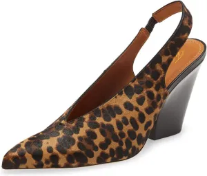 Fashion V-Cut Slingback Pumps for Women 3 Inch Heel Elegant Pointy Toe Backless Block High Heels Comfort Elastic Slip on Casual Mules Shoes, US Size 4-16 M