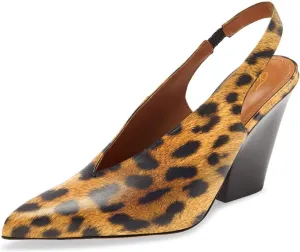 Fashion V-Cut Slingback Pumps for Women 3 Inch Heel Elegant Pointy Toe Backless Block High Heels Comfort Elastic Slip on Casual Mules Shoes, US Size 4-16 M