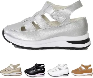 Fashion Women's Wedge Sports Sandals Soft Thick Bottom Open Toe Lightweight Comfortable Platform Sandals Summer Outdoor Casual Hook and Loop Sneakers