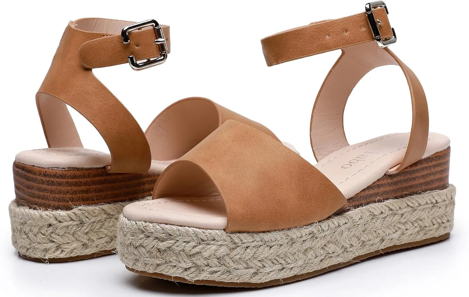 Felabo Girls' Flatform Espadrille Sandals – Open-Toe, Adjustable Ankle Strap, Casual Summer Shoes (Little Kid/Big Kid)
