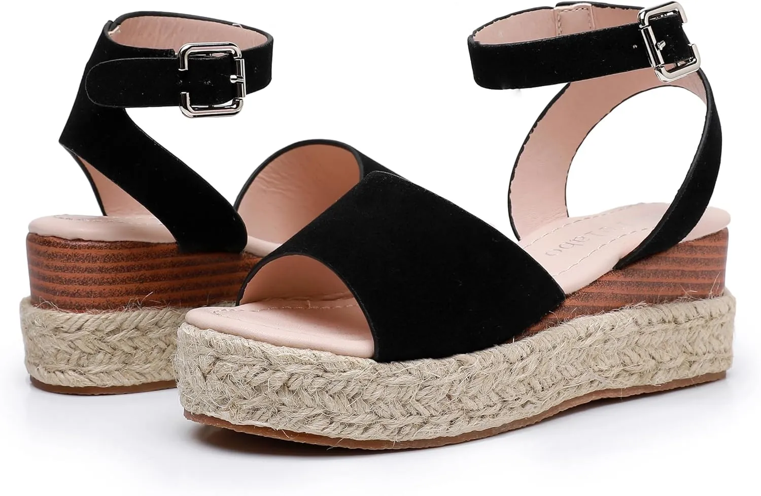 Felabo Girls' Flatform Espadrille Sandals – Open-Toe, Adjustable Ankle Strap, Casual Summer Shoes (Little Kid/Big Kid)