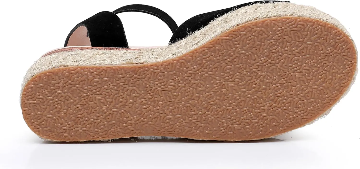 Felabo Girls' Flatform Espadrille Sandals – Open-Toe, Adjustable Ankle Strap, Casual Summer Shoes (Little Kid/Big Kid)