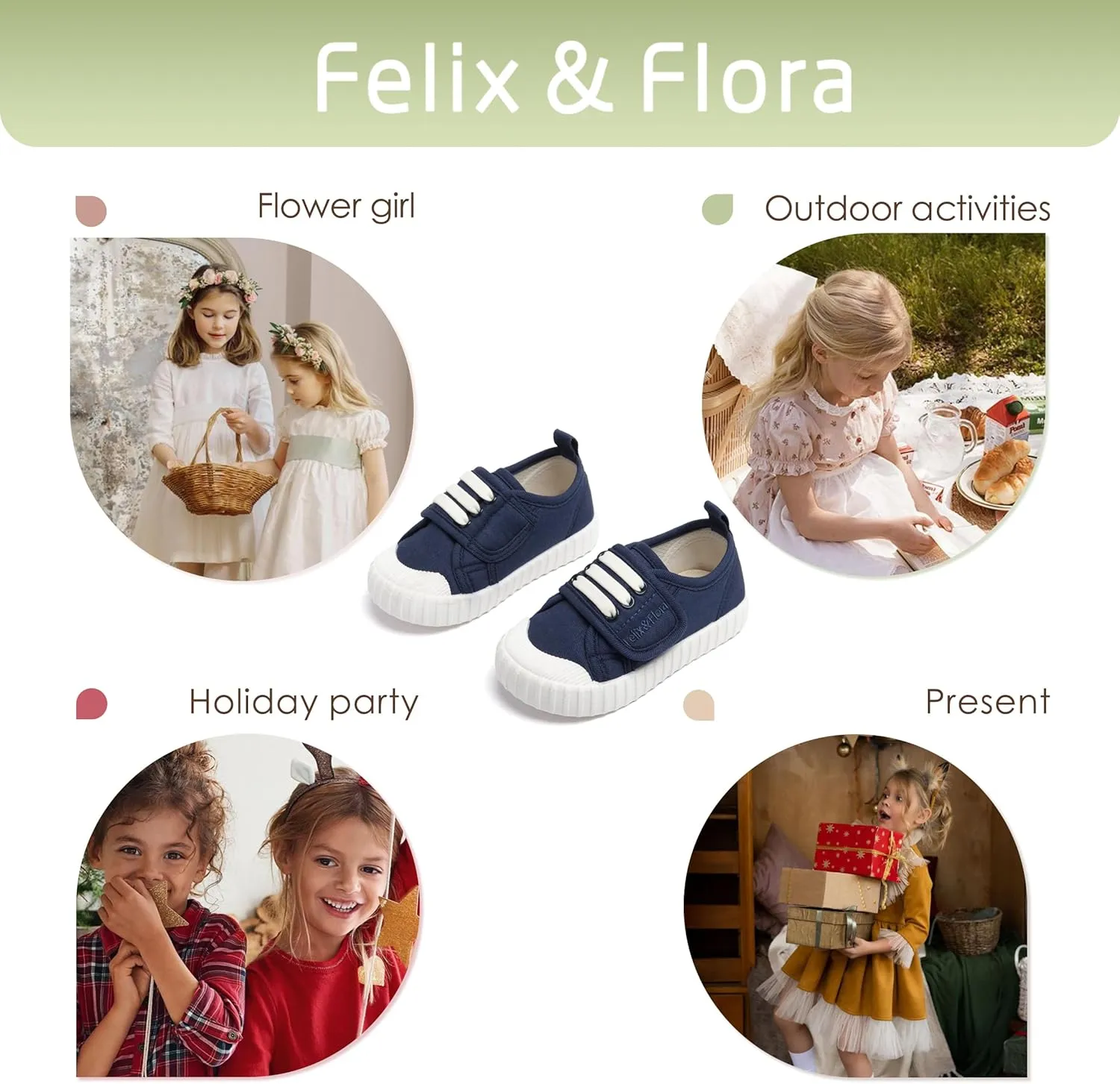Felix & Flora Toddler/Little Kid Girls Running Shoes Sports Sneakers Princess Casual Glitter Shoes.